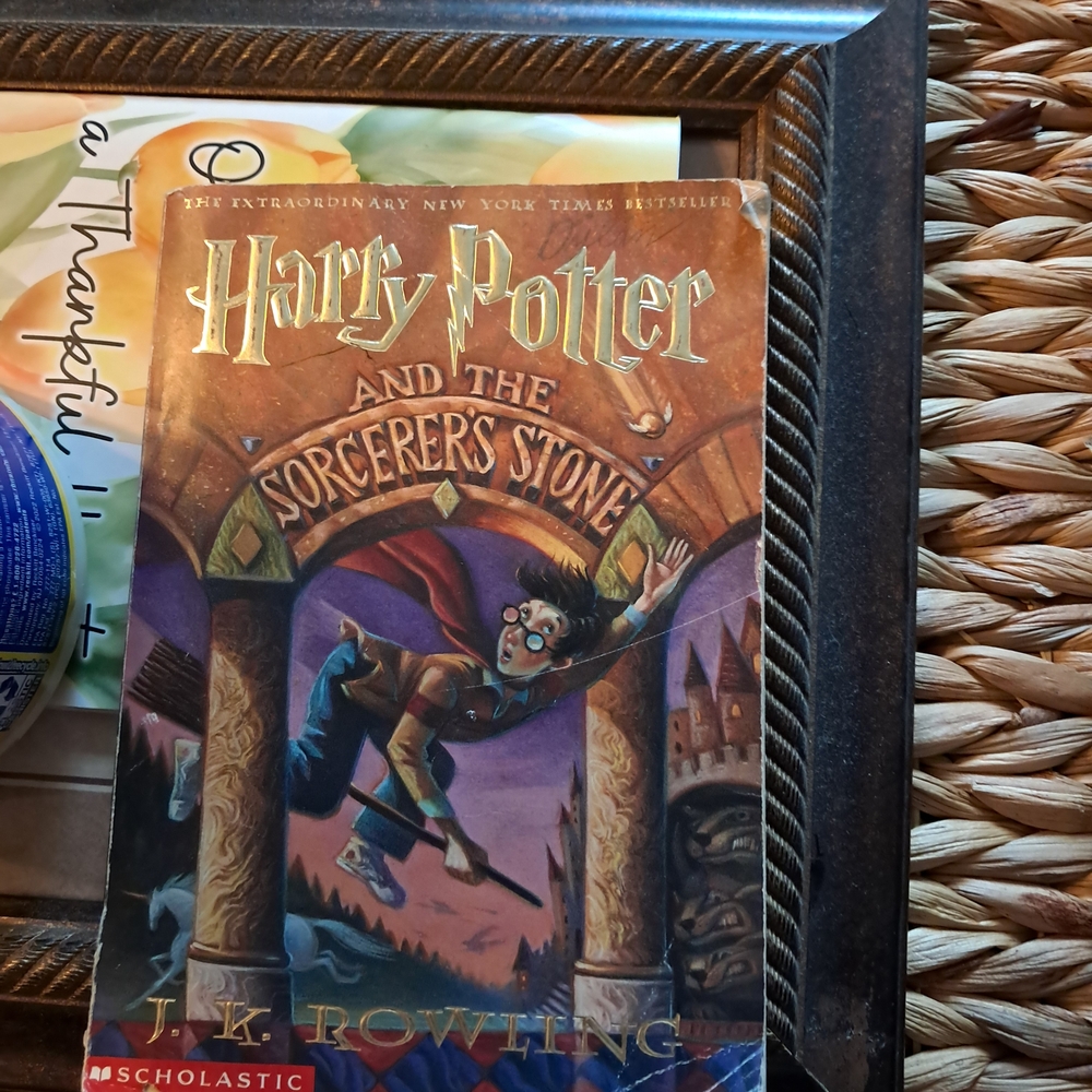 Scholastic Harry Potter and the Sorcerer's Stone with Gold and Blue Cover